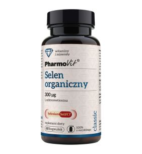 Pharmovit Classic, selen organiczny 300 µg, 19,8 g, kapsułki, 60 szt.