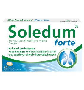 Soledum forte, 200 mg, kapsułki dojelitowe miękkie, 20 szt.