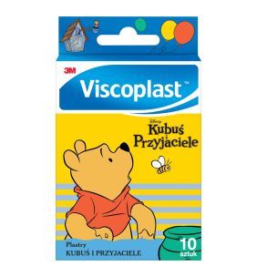 Viscoplast, Plastry Kubuś i Przyjaciele dekorowane plastry dla dzieci, 72 mm x 25 mm, 10 szt.
