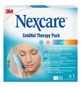 Nexcare ColdHot Therapy Pack Mini, zimno-ciepły okład żelowy wielokrotnego użytku, 11 cm x 12 cm, 1 szt.