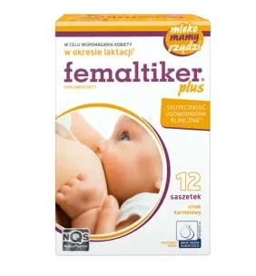 Femaltiker Plus, smak karmelowy, proszek w saszetkach, 12 szt.