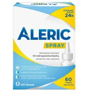 Aleric Spray 60 dawek, spray do nosa, na katar alergiczny u dorosłych