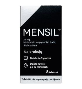 Mensil, 25  mg, tabletki do rozgryzania, żucia, 8 szt.