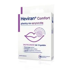 Heviran Comfort, plasty na opryszczkę, 15 szt.