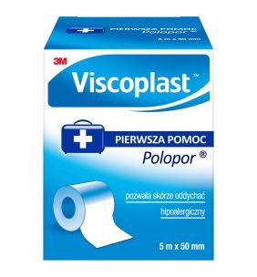 Viscoplast Polopor, przylepiec włókninowy, 5 m x 50 mm, 1 rolka