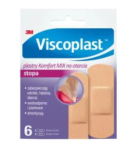 Viscoplast Komfort Mix na otarcia, plastry na stopę, 72 mm x 25 mm, 6 szt.