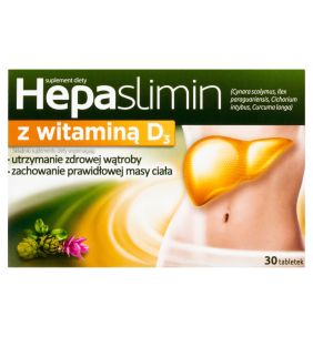 Hepaslimin z witaminą D3, tabletki powlekane, 30 szt.