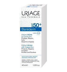 Uriage Bariederm CICA SPF 50+,krem,regenerujacy,Cu-Zn, 40 ml