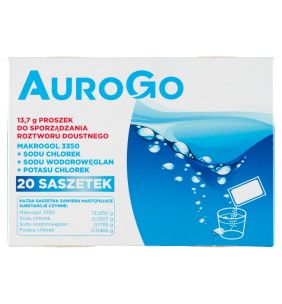AuroGo, 13,7 g, proszek do sporządzania roztworu doustnego, 20 saszetek.