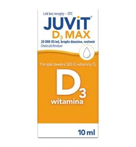 Juvit D3 Max, 20 000 IU/ml, krople doustne, 10 ml