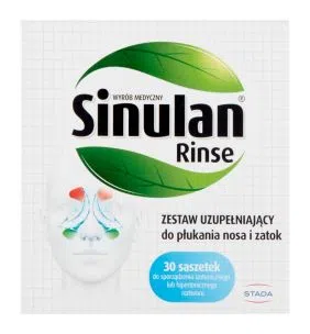 Sinulan Rinse, zestaw uzupełniający do płukania nosa i zatok, 30 saszetek