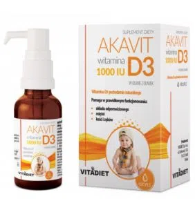 Akavit witamina D3 1000IU, krople, 29,4 ml (210 dawek)