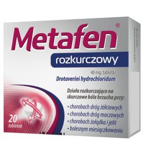 Metafen Rozkurczowy, 40 mg, tabletki, 20 szt.