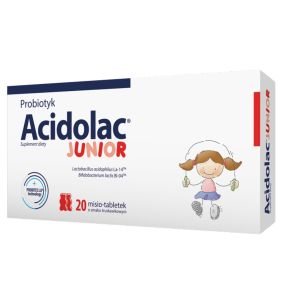 Acidolac Junior, misio-tabletki, smaku truskawkowy, 20szt.