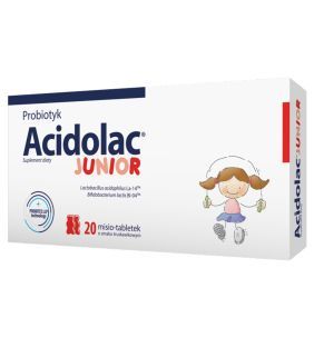 Acidolac Junior, misio-tabletki, smaku truskawkowy, 20szt.