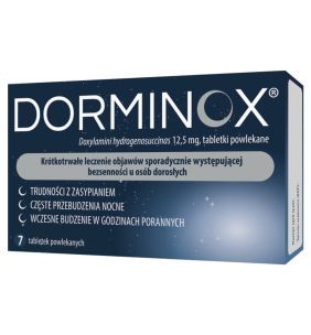 Dorminox, 12,5 mg, tabletki powlekane, 7 sztuk