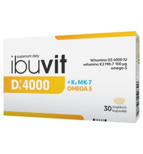 Ibuvit D3 4000+K2 MK-7 Omega 3, kapsułki miękkie, 30 szt.