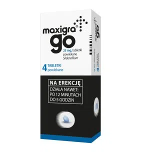 Maxigra Go, 25 mg, tabletki powlekane, 4 szt.