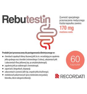 Rebutestin, 170 mg maślanu sodu, kapsułki, 60 szt.