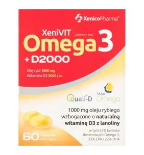 BIO Omega 3 + D2000, kapsułki softgel, 60 szt.