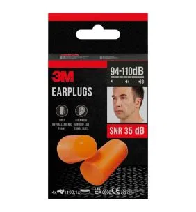 3M Earplugs 1100, zatyczki do uszu, 4 pary + pudełko