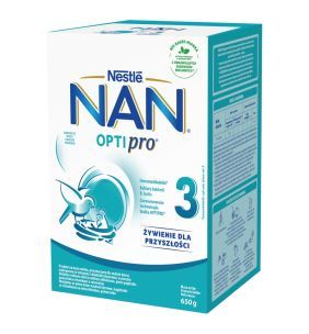 Mleko Nan Optipro 3, mleko modyfikowane po 1. roku życia, proszek, 650 g,  (2 x 325 g)