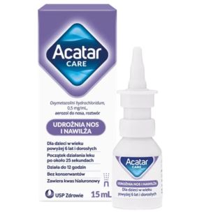 Acatar Care, 0,5 mg/ml, aerozol do nosa, 15 ml.