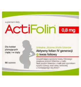 ActiFolin, 0,8 mg, tabletki powlekane, 90 szt.