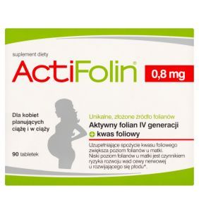 ActiFolin, 0,8 mg, tabletki powlekane, 90 szt.