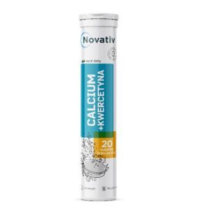 Novativ Calcium + Kwercetyna, tabletki musujące, 20 sztuk