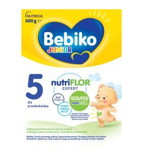 Bebiko Junior 5 NUTRIflor Expert, odżywcza formuła na bazie mleka, dla przedszkolaka, proszek, 600 g