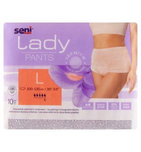 Seni Lady Pants, majtki chłonne, rozmiar L, 10 szt.