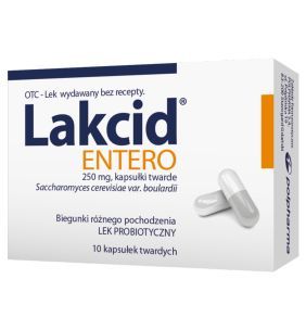 Lakcid Entero, 250 mg, kapsułki twarde, 10 szt