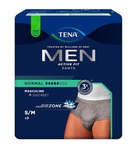 Tena Men Pants Normal OTC Edition, majtki chłonne, rozmiar S/M, grey, 9 szt.