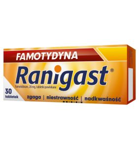 Famotydyna Ranigast, 20 mg, tabletki powlekane, 30 szt.
