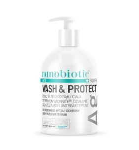 Nanobiotic Med Silver Wash & Protect Mydło w żelu do rąk i ciała ze srebrem axonnite, 500 ml