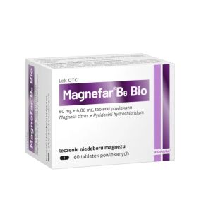 Magnefar B6 Bio, tabl.powl., 60 szt
