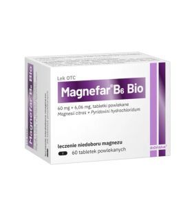 Magnefar B6 Bio, tabl.powl., 60 szt
