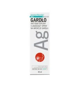 Nanobiotic Med Silver Antybakteryjny i łagodzący spray na infekcje gardło, 30 ml