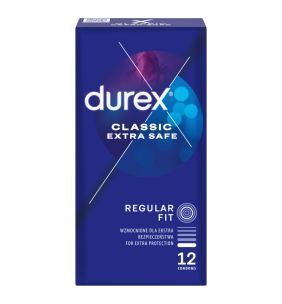Durex Extra Safe, prezerwatywy powlekane środkiem nawilżającym, 12 szt.