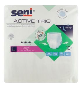 Seni Active Trio, majtki, elast.,chłonne,large, 10 szt