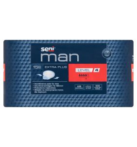 Seni Man Extra Plus Level 4,pieluchy,anatom.,dla mężcz,15szt