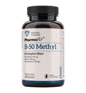 Pharmovit B-50 Methyl B-complex Max+, kapsułki, 120 szt.