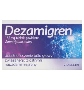 Dezamigren, 12,5 mg, tabl.powl., 2 szt