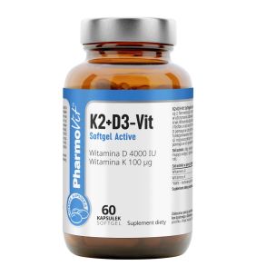 Pharmovit, K2+D3-Vit Softgel Active, kapsułki miękkie, 60 szt.