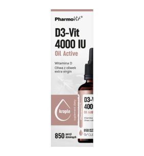 D3-Vit 4000 IU Oil Active Clean label Pharmovit,krople, 30ml