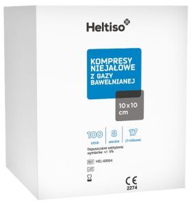 Heltiso kompres niejałowy z gazy bawełnianej