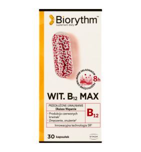 Biorythm Witamina B12 Max, kaps.o przedl.uwaln.,30 szt