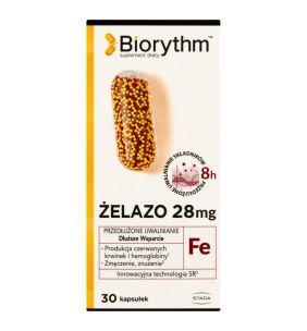 Biorythm Zelazo 28 mg, kaps.o przedl.uwaln.,30 szt