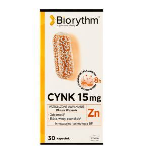 Biorythm Cynk 15 mg, kaps.o przedl.uwaln.,30 szt